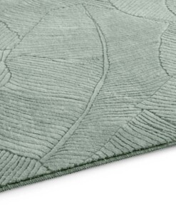 Alfombra redonda suave​ - Fuzz Leaf verde - close up, thumbnail