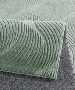 Alfombra suave - Fuzz Whirl verde - close up, thumbnail