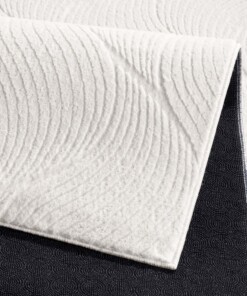 Alfombra suave - Fuzz Whirl crema - close up, thumbnail