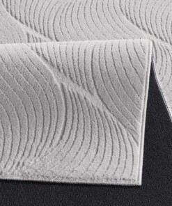 Alfombra suave - Fuzz Whirl gris - close up, thumbnail