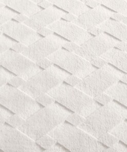 Alfombra suave - Fuzz Karo crema - close up, thumbnail