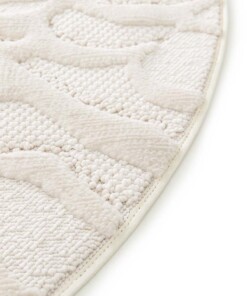 Alfombra Redonda Floral - Elevé Pétale Marfil