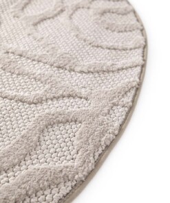 Alfombra Redonda Floral - Elevé Pétale Topo