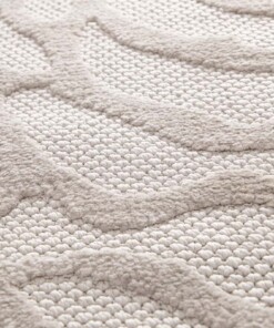 Alfombra Redonda Floral - Elevé Pétale Topo