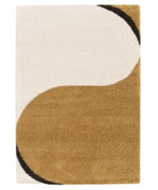 Alfombra de Pelo Largo - Mirage Éclipse Amarillo Ámbar - overzicht, thumbnail