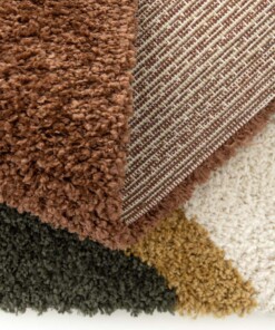 Alfombra de Pelo Largo - Mirage Rivage Verde Oliva/Amarillo