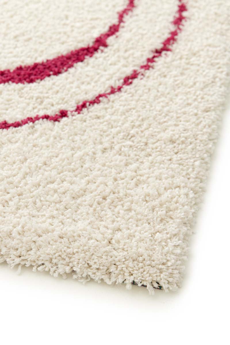 Alfombra de Pelo Largo - Mirage Méandre Marfil/Frambuesa Alfombra de Pelo Largo - Mirage Méandre Marfil/Frambuesa