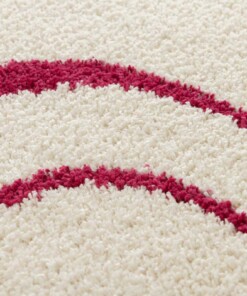 Alfombra de Pelo Largo - Mirage Méandre Marfil/Frambuesa Alfombra de Pelo Largo - Mirage Méandre Marfil/Frambuesa