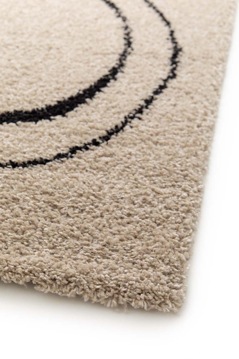 Alfombra de Pelo Largo - Mirage Méandre Beige/Negro Alfombra de Pelo Largo - Mirage Méandre Beige/Negro