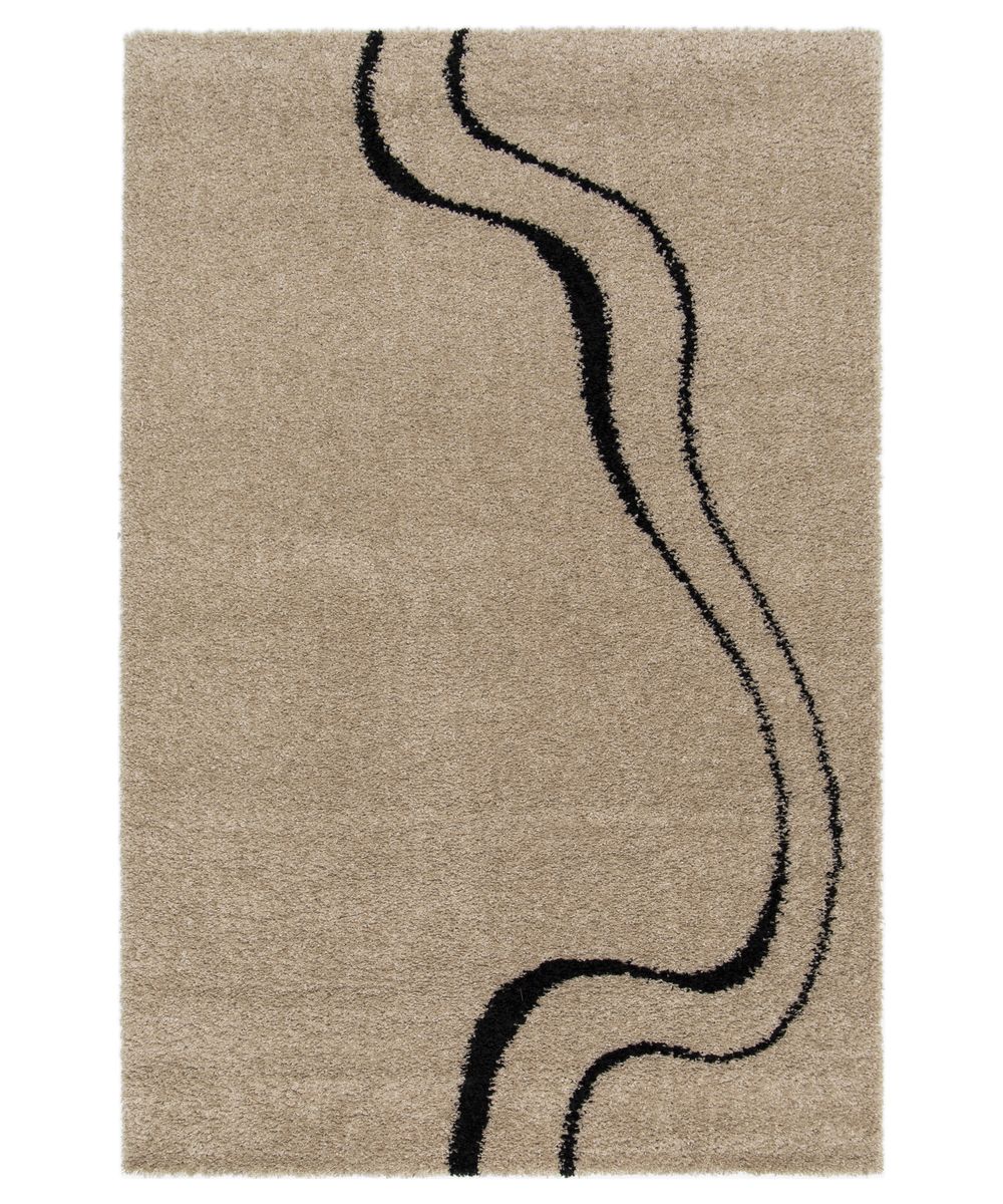 Alfombra de Pelo Largo - Mirage Méandre Beige/Negro - overzicht Alfombra de Pelo Largo - Mirage Méandre Beige/Negro - overzicht
