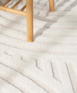 Alfombra interior/exterior​ - Reza blanco - close up, thumbnail