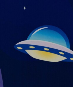 Alfombra infantil universo - Lumi multi - close up, thumbnail