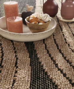 Alfombra yute exterior - Tides beige - close up, thumbnail