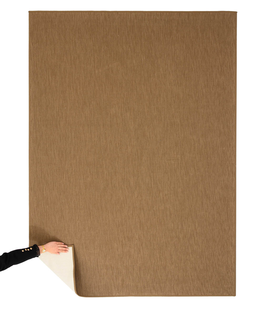 Alfombra de exterior de color sólido - Flip Marrón claro - overzicht Alfombra de exterior de color sólido - Flip Marrón claro - overzicht