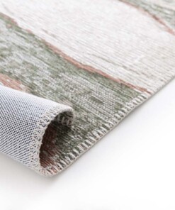 Alfombra de Mármol - Velura Verde Bosque/Rojo