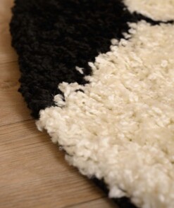 Alfombra fútbol redonda - Sports crema/negro - close up, thumbnail Alfombra fútbol redonda - Sports crema/negro - close up, thumbnail