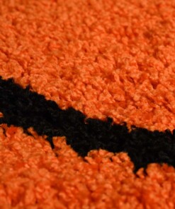 Alfombra baloncesto redonda - Sports naranja/negro - close up, thumbnail