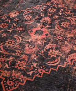 Alfombra de pasillo lavable​ - Leona rojo - close up, thumbnail