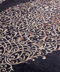 Alfombra lavable - Silas antracita - close up, thumbnail