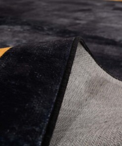 Alfombra lavable - Alessia negro/dorado - close up, thumbnail