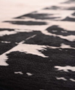 Alfombra de pasillo lavable​ - Rosalie blanco/negro - close up, thumbnail