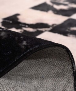 Alfombra de pasillo lavable​ - Rosalie blanco/negro - close up, thumbnail