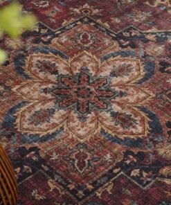 Alfombra exterior vintage​ - Valenca Brio rojo - close up, thumbnail