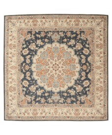 Alfombra exterior vintage cuadrada​ - Valenca Nova dorado/azul - overzicht, thumbnail