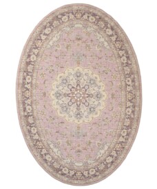 Alfombra exterior vintage ovalada​ - Valenca Nova morado/rosa - overzicht, thumbnail