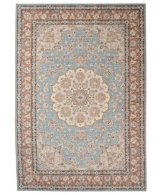 Alfombra exterior vintage​ - Valenca Nova azul claro/beige - overzicht, thumbnail