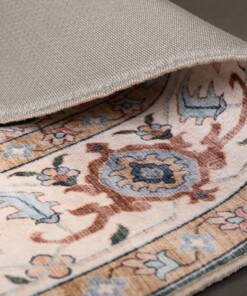 Alfombra exterior redonda vintage - Valenca Fino verde/rojo