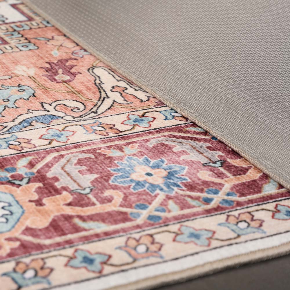 Alfombra exterior vintage cuadrada - Valenca Fino crema/tinto Alfombra exterior vintage cuadrada - Valenca Fino crema/tinto