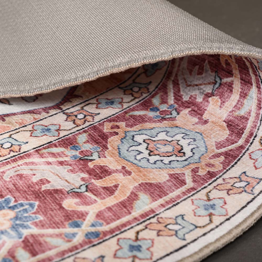 Alfombra exterior vintage ovalada - Valenca Fino crema/tinto Alfombra exterior vintage ovalada - Valenca Fino crema/tinto