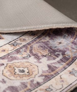 Alfombra exterior vintage ovalada​ - Valenca Fino morado/rosa