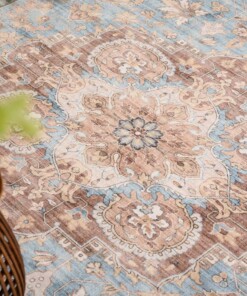 Alfombra exterior vintage​ - Valenca Fino azul claro