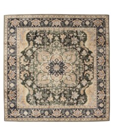 Alfombra exterior vintage cuadrada​ - Valenca Fino beige/verde - overzicht, thumbnail