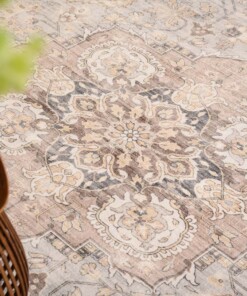 Alfombra exterior vintage cuadrada​ - Valenca Fino gris claro/beige