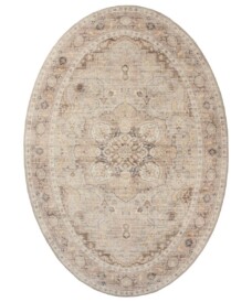 Alfombra exterior vintage ovalada​ - Valenca Fino gris claro/beige - overzicht, thumbnail