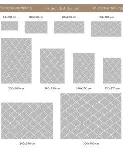 Alfombra a rombos de pelo largo Artisan - Blanco/Negro