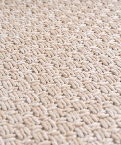 Alfombra de balcón efecto yute - Alvra Base beige - close up, thumbnail