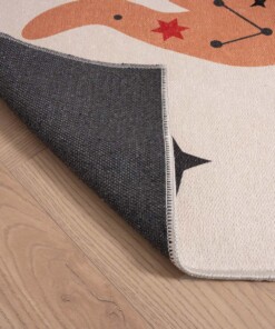 Alfombra para niños con conejos - Happy Dreams Multicolor - close up, thumbnail