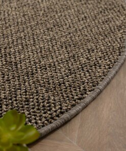 Alfombra redonda pelo corto - Loom gris - close up, thumbnail