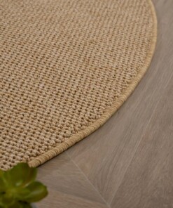 Alfombra redonda pelo corto - Loom beige - close up, thumbnail