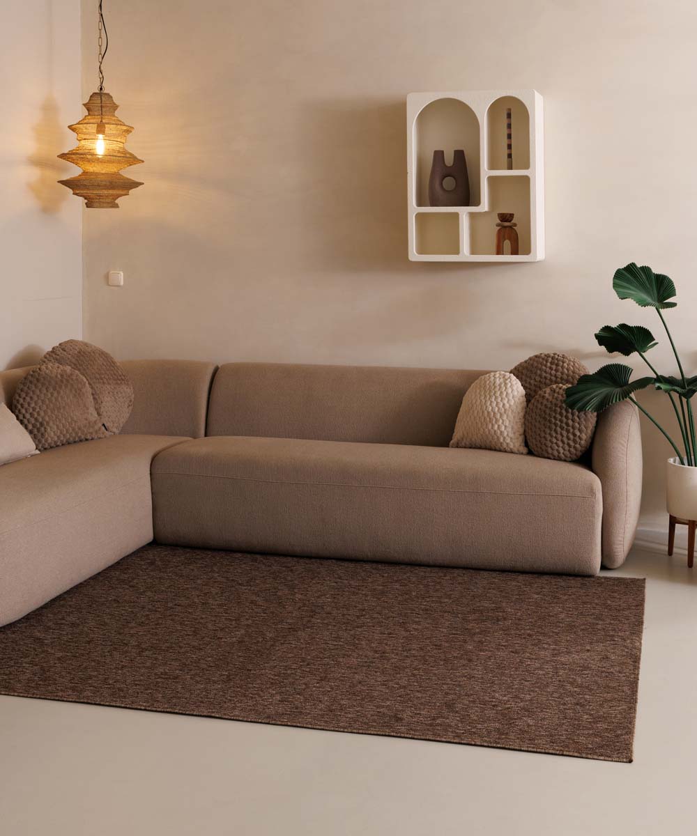 Alfombra de pasillo buclé Lush - Marrón - sfeer Alfombra de pasillo buclé Lush - Marrón - sfeer