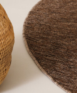 Alfombra buclé redonda Lush - Marrón Alfombra buclé redonda Lush - Marrón