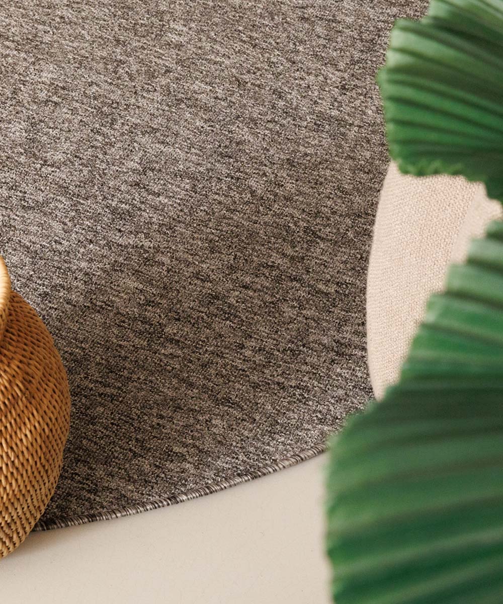 Alfombra buclé redonda Lush - Gris Alfombra buclé redonda Lush - Gris