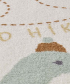 Alfombra infantil dinosaurios - Animigo No.2 crema/multicolor - close up, thumbnail