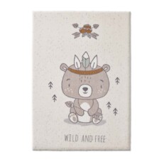 Alfombra infantil oso - Animigo crema/multicolor - overzicht, thumbnail