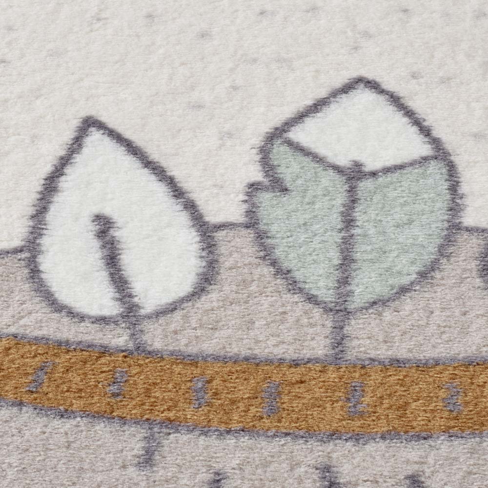 Alfombra infantil oso - Animigo crema/multicolor - close up Alfombra infantil oso - Animigo crema/multicolor - close up