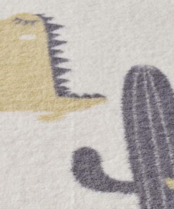 Alfombra infantil dinosaurios - Animigo No.3 crema/multicolor - close up, thumbnail